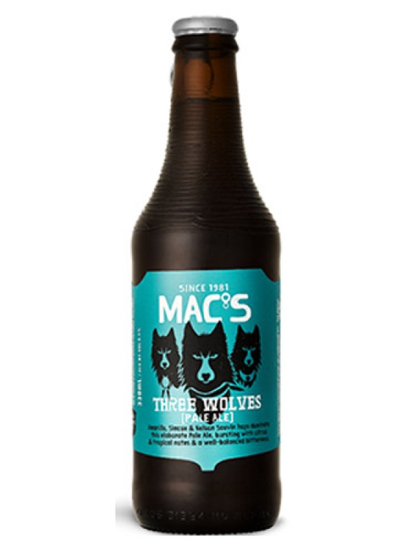 Mac's Three Wolves Pale Ale 330 ml 12 pack
