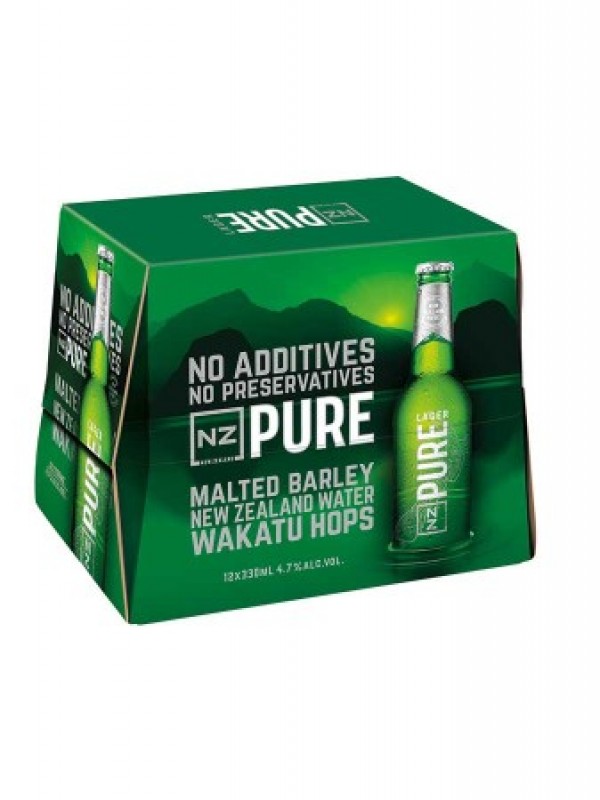 Nz Pure Beer 330ml Btls 12pk
